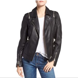 ANDREW MARC Emmy Leather Convertible Jacket Sz XS